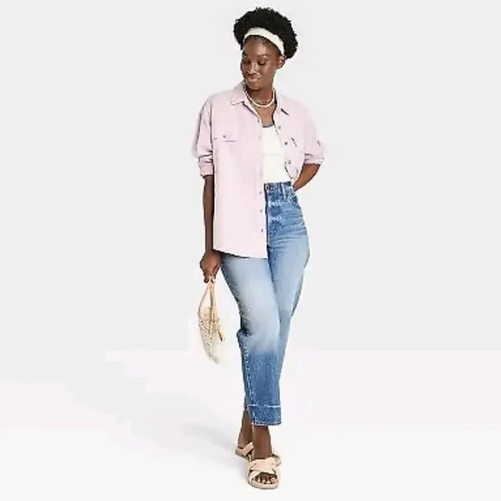 Universal‎ Thread 4/R Medium Wash High-Rise Vintage Stretch Straight Jeans C18